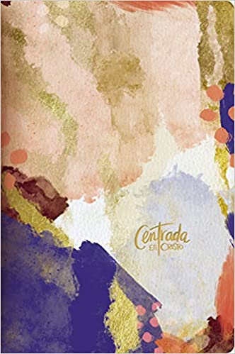 Portada de libro con diseño abstracto de pinceladas en acuarela que combina tonos de dorado, rosa, púrpura y azul, con puntos decorativos y el texto 'Entrada en Oroso' en el centro.