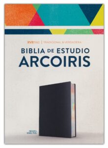 Biblia De Estudio/RVR60/Arcoiris/Negro/Semil-Piel/Nueva