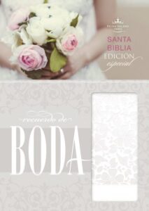 Biblia/RVR/Recuerdo Boda/Imitacion Piel/Blanco Floral