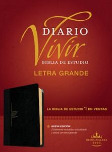 Biblia De Estudio Diario Vivir/RVR60/Sentipiel/Letra Grande/Negro-Onice