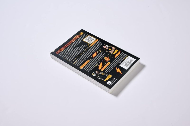 ** Contraportada de un libro con diseño gráfico colorido y texto sobre marketing musical.
