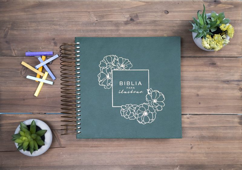 Biblia para ilustrar RVR60 verde símil piel
