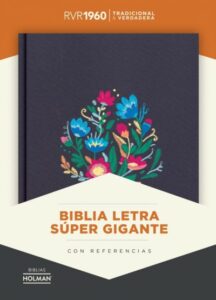 Biblia Letra Super Gigante bordado sobre tela con indice RVR 1960
