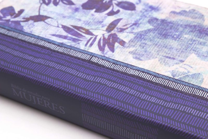 Biblia De Estudio Para Mujer/RVR/Azul Floreado/Tela Impresa - Image 4