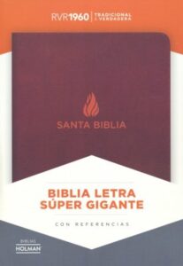 Biblia RVR60/Letra Super Gigante/Marron/Piel Fabricada