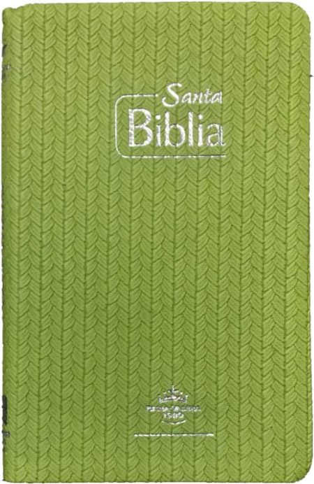 ** Portada de la Santa Biblia, cubierta con diseño de color verde y texto en blanco.