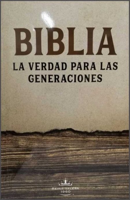  Portada de un libro titulado "Biblia: La Verdad para las Generaciones" con fondo de textura de papel antiguo.