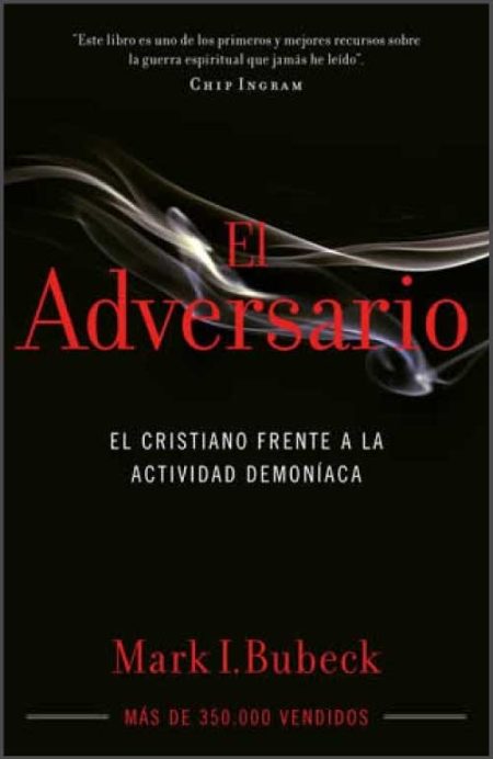 El Adversario" de Mark I. Bubeck, mostrando el título en rojo con fondo negro y detalles de humo blanco.