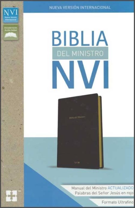 ** Portada de la Biblia del Ministro versión NVI, formato ultrafino.