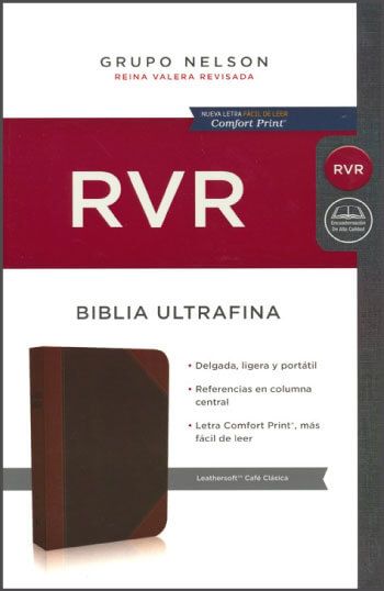 ** Portada de la Biblia Ultrafina RVR, edición Reina Valera Revisada.