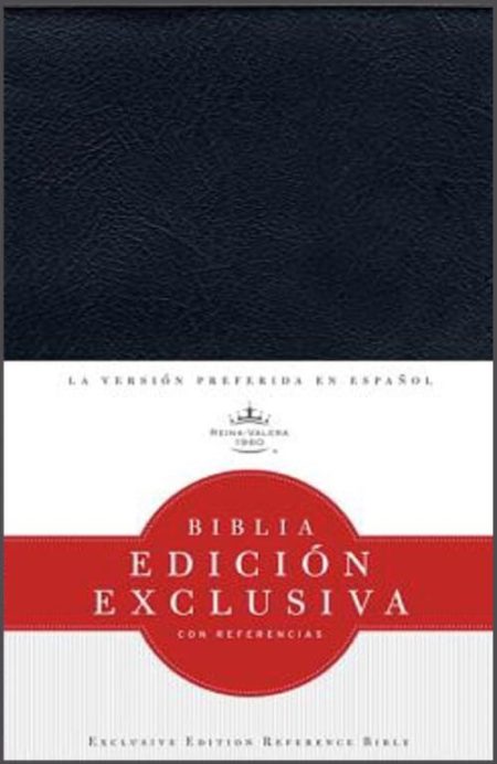 ** Portada de la Biblia Edición Exclusiva con cubierta negra y banda roja.