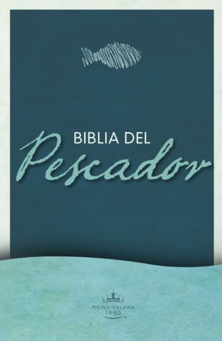 Biblia del Pescador", con fondo azul y un dibujo de un pez.