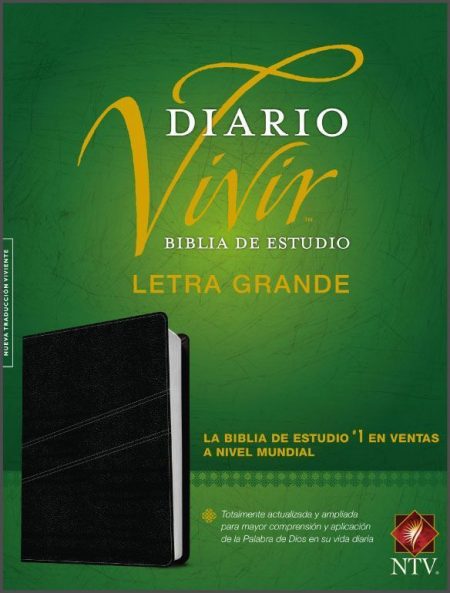 ** Imagen de la portada de la Biblia de Estudio Diario Vivir con letra grande.