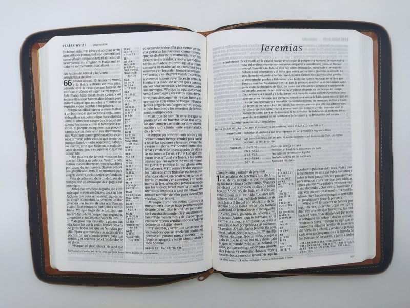 Biblia RVR60/Edicion De Referencia/Ultrafina/Ziper/Cafe/Letra Grande - Image 5