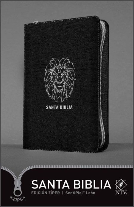 ** Biblia con cubierta de Santipiel León y cierre lateral
