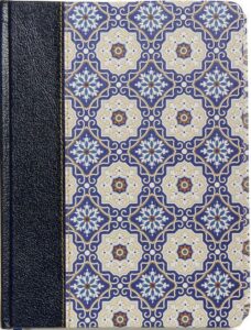 Biblia De Apuntes Piel Fabricada  Mosaico Crema Y Azul [Biblia]