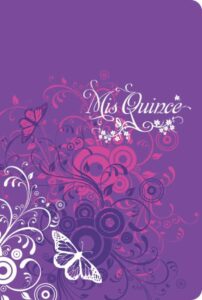 Biblia Para Quinceañeras Imitacion Piel Morado Con Mariposas [Biblia]