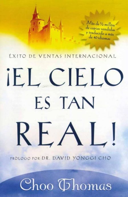 ¡El Cielo es tan Real!" de Choo Thomas, con un fondo de un castillo dorado sobre un cielo azul.