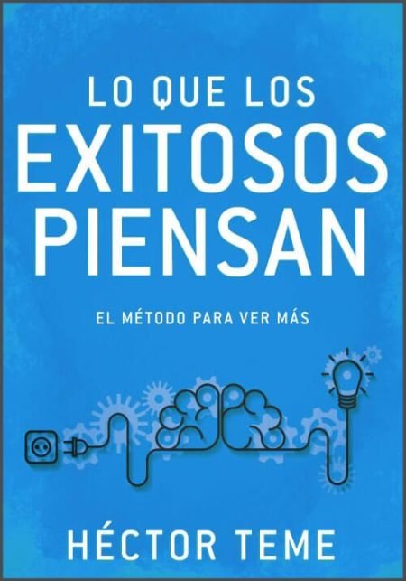 Lo que los exitosos piensan" con un fondo azul y texto en blanco y negro.