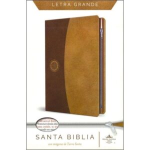 Biblia RVR60/Tamaño Grande/Imitacion Piel/Marron/Cremallera