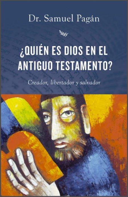 ¿Quién es Dios en el Antiguo Testamento?" con ilustración de estilo artístico, mostrando una figura humana sujeta a formas geométricas coloridas.