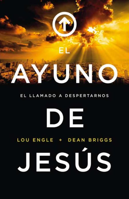 El Ayuno de Jesús" con cielo nublado y rayos de sol.