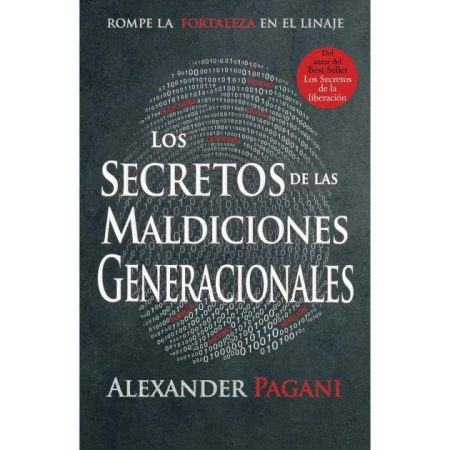 Los Secretos de las Maldiciones Generacionales" de Alexander Pagani, con un diseño oscuro y tipografía destacada en color blanco y rojo.