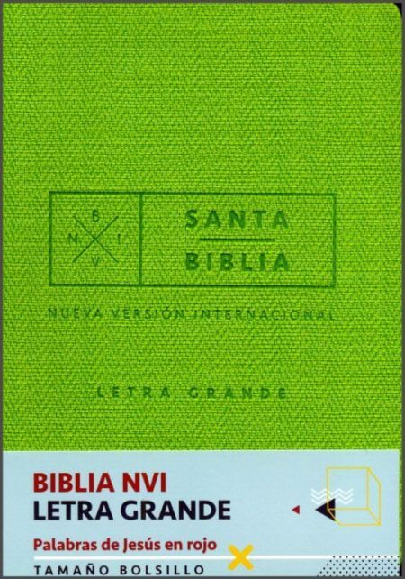 ** Portada de la Biblia NVI en color verde con letras grandes.
