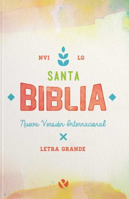 ** Portada colorida de la Santa Biblia, Nueva Versión Internacional, Letra Grande.