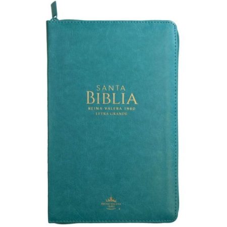 ** Biblia con cubierta verde y cierre de cremallera