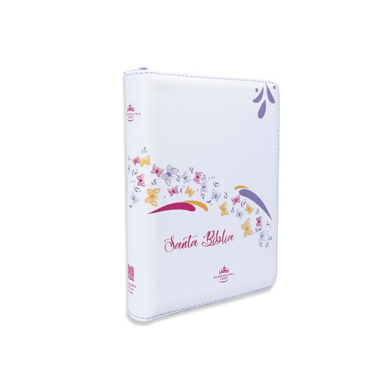 BIBLIA RVR BLANCO MARIPOSAS Tapa blanda