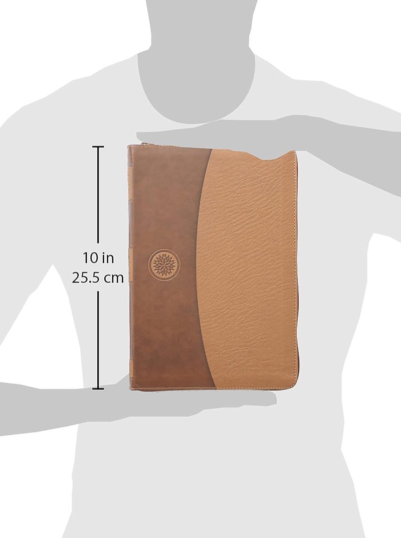 Biblia RVR60Tamaño GrandeImitacion PielMarronCremallera 4