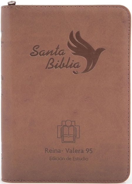 ** Portada de la Biblia Reina-Valera 95 Edición de Estudio con diseño de paloma grabada.