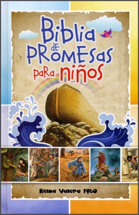 Biblia de Promesas para Niños" con ilustraciones bíblicas.