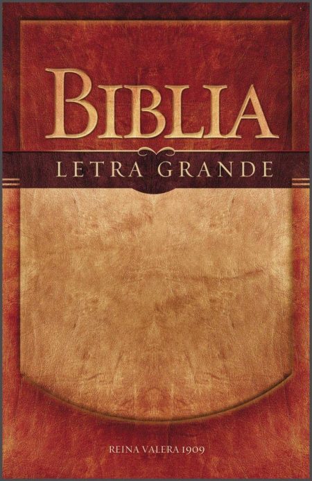 ** Portada de una Biblia de letra grande, edición Reina Valera 1909.