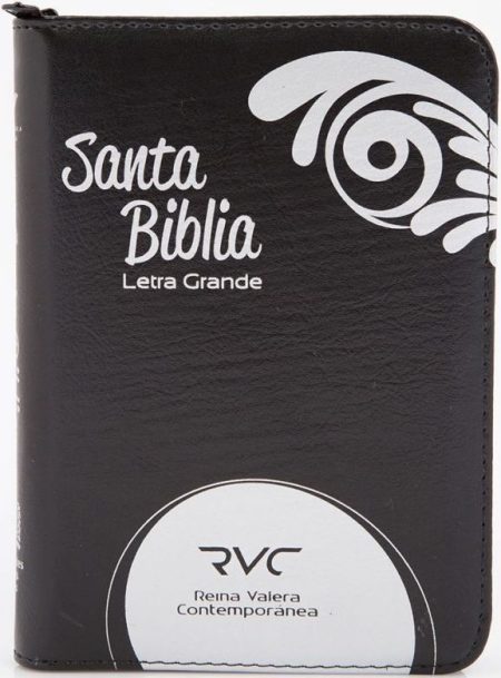 ** Portada de la Santa Biblia con diseño contemporáneo y letra grande.