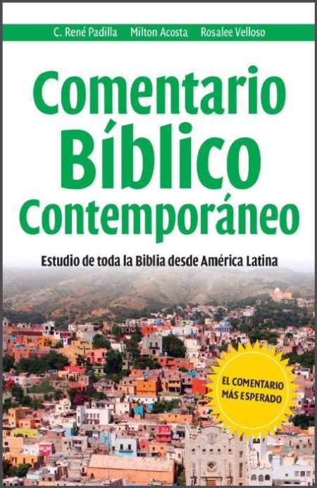 Comentario Bíblico Contemporáneo" con fondo de una ciudad colorida y el texto "Estudio de toda la Biblia desde América Latina".