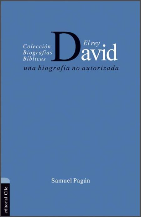 ** Portada azul del libro "El rey David: una biografía no autorizada" de Samuel Pagán.