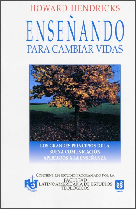 Enseñando para Cambiar Vidas" de Howard Hendricks, con una imagen de un árbol en otoño.