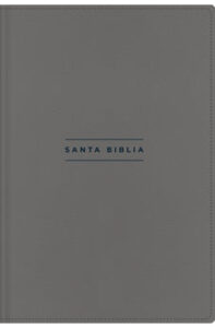 Biblia NVI una Columna Gris Símil Piel