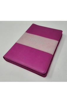 Biblia RVR 1960 Letra Súper Gigante Tricolor Fucsia Palo Rosa Fucsia con Cierre con Índice 2 Biblia RVR 1960 Letra Súper Gigante Tricolor Fucsia Palo Rosa Fucsia con Cierre con Índice - Image 2