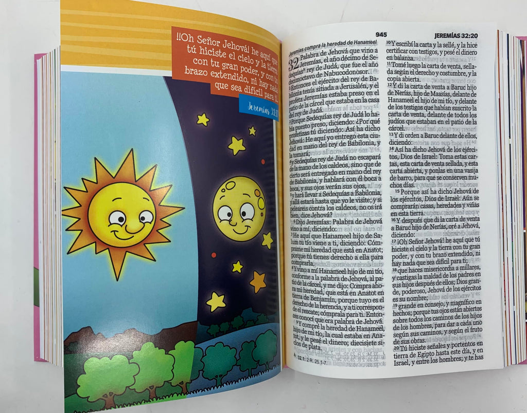 Biblia RVR 1960 para Niñas Letra Grande 10 puntos Tapa Dura Rosa 3 Biblia RVR 1960 para Niñas Letra Grande 10 puntos Tapa Dura Rosa - Image 3