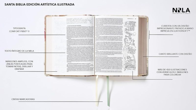 Biblia NBLA/Edicion Artistica Ilustrada/Leathersoft/Multicolor/Crema - Image 3