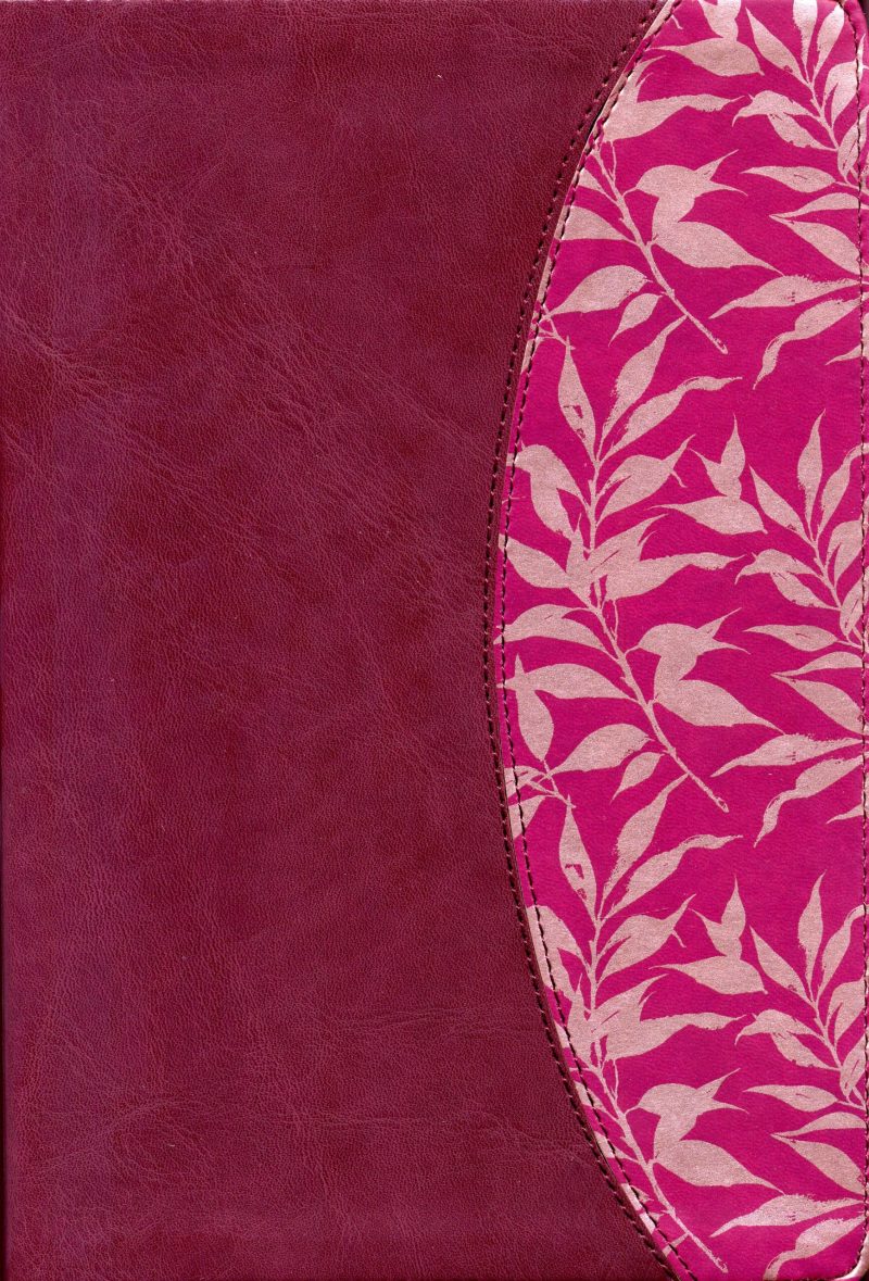 Biblia RVR 1960 de Estudio para Mujer Vinotinto Fucsia Símil Piel con Índice - Image 2