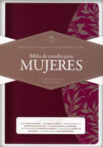 Biblia RVR 1960 de Estudio para Mujer Vinotinto Fucsia Símil Piel con Índice