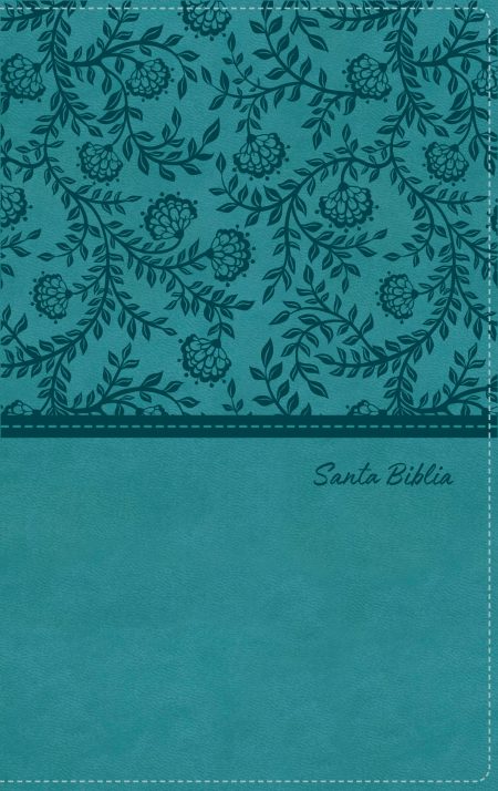 Biblia RVR 1960 Ultrafina Letra Grande Símil Piel Turquesa con Cierre
