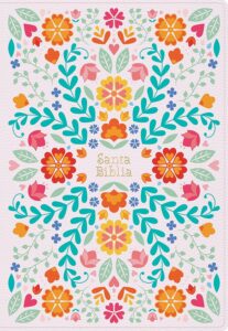 Biblia RVR 1960 Súper Gigante Floreada Símil Piel