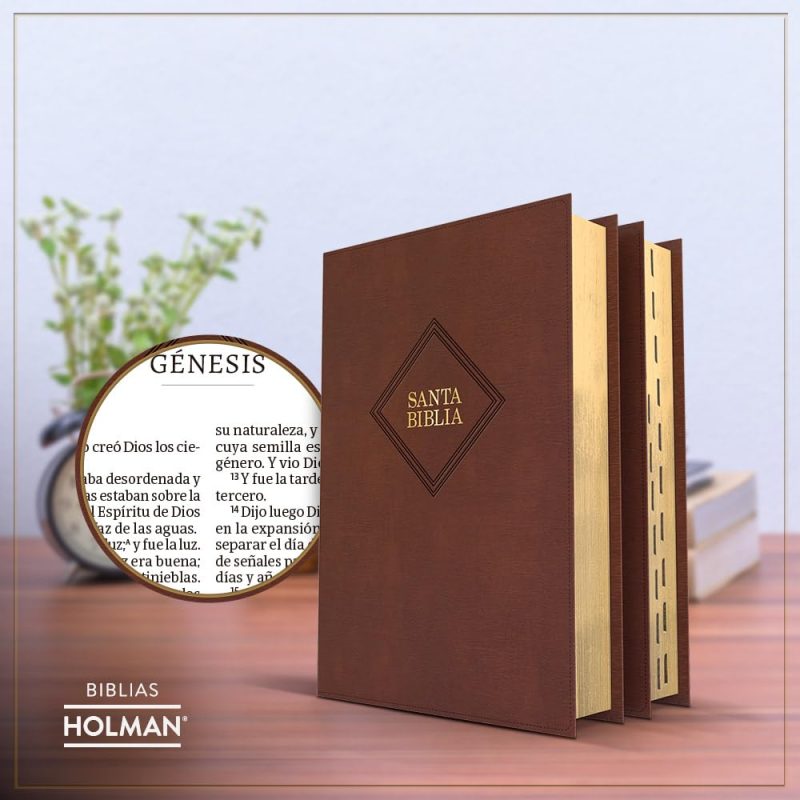 Biblia RVR 1960 Tamaño Manual Símil Piel Café - Image 2