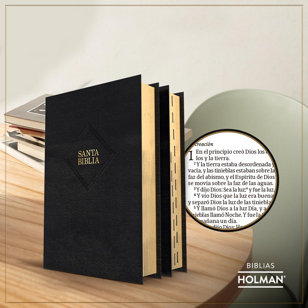 Biblia RVR 1960 Tamaño Manual Símil Piel Negra 2 Biblia RVR 1960 Tamaño Manual Símil Piel Negra - Image 2