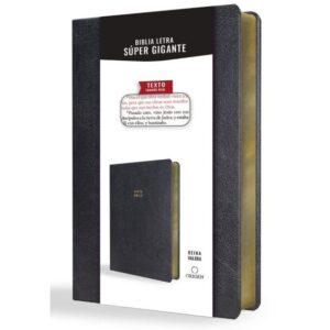 Biblia RVR 1909 Letra Súper Gigante Símil Piel Negro